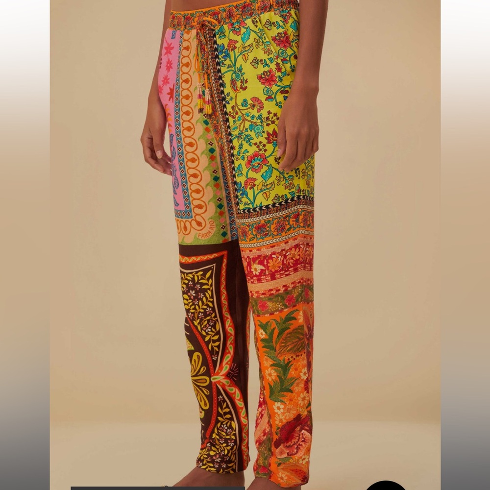 NWOT Multicolor Mixed Scarves Viscose Pants